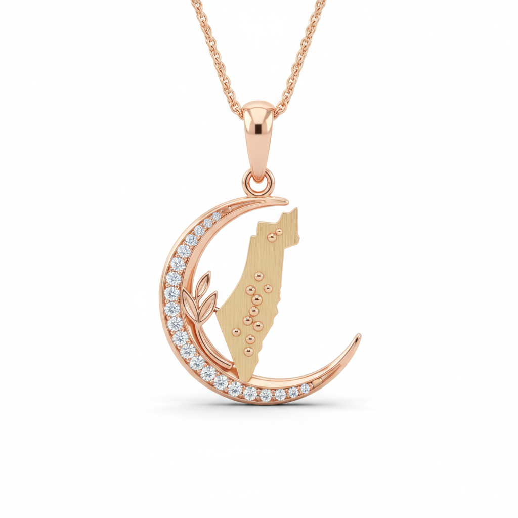 Pendentif Croissant Palestine