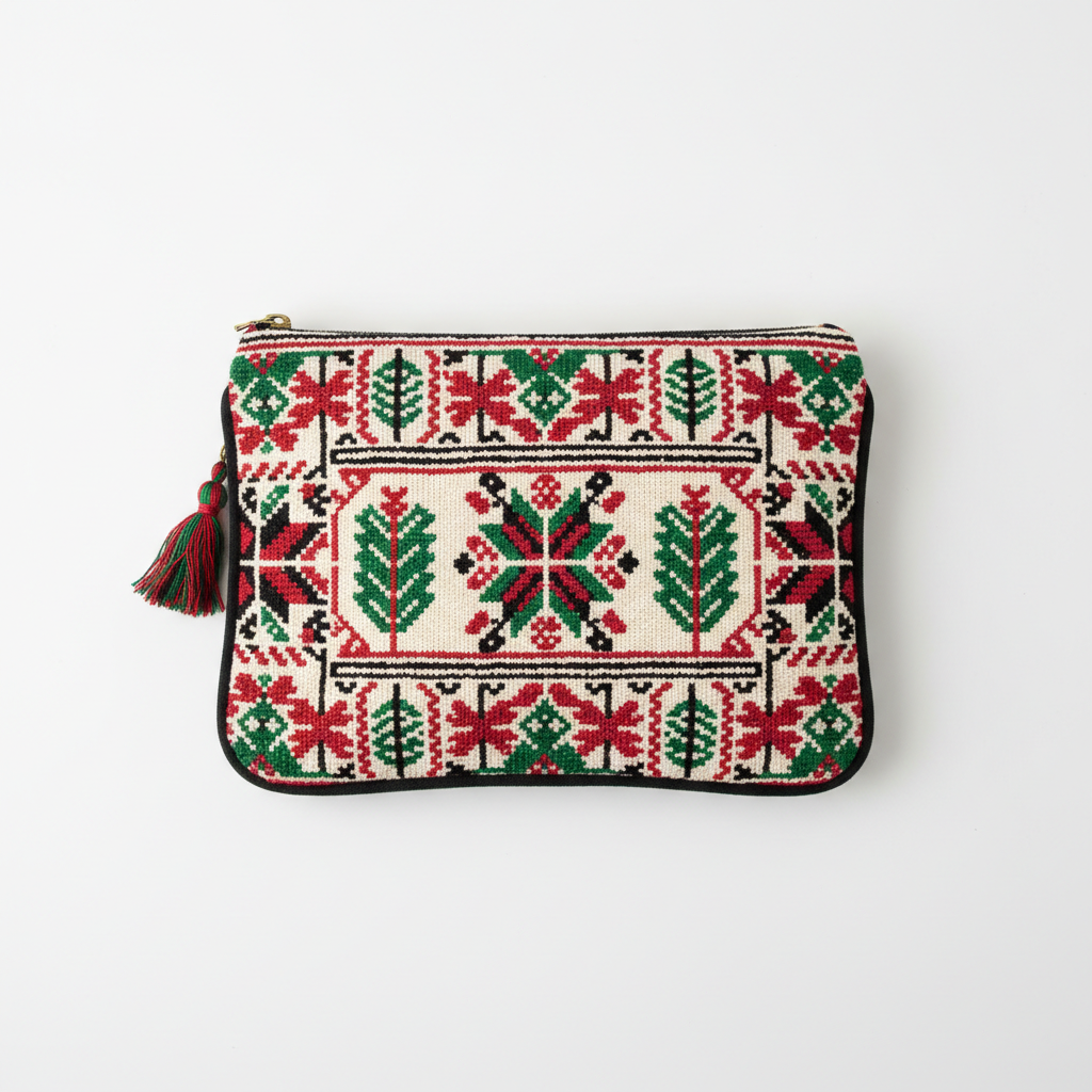 Pochette brodée tatreez palestinienne