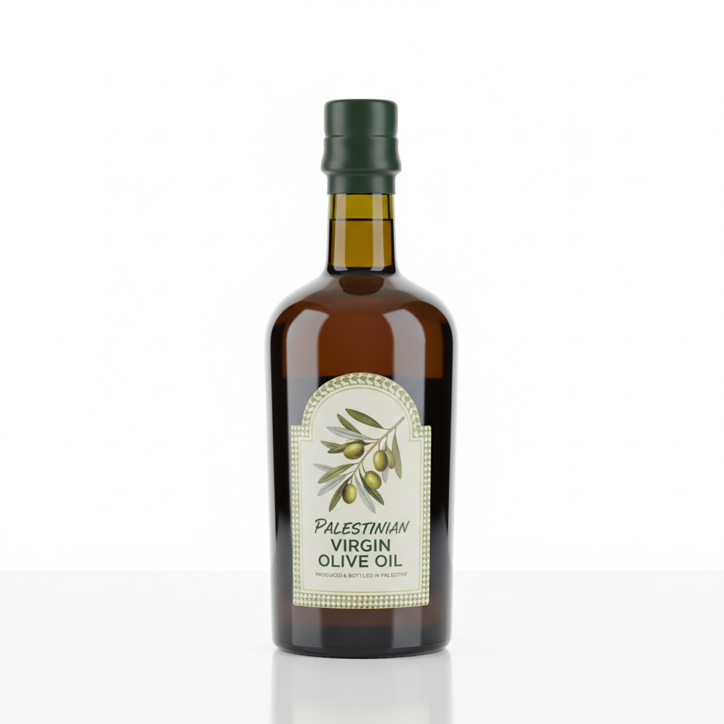 Bouteille d'huile d'olive palestinienne extra vierge